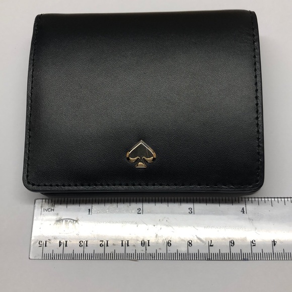 New! Kate Spade Small Bifold Wallet, Black/Dolce๐ - Picture 10 of 10